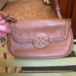 Small, Brown Leather Tory Burch Crossbody
